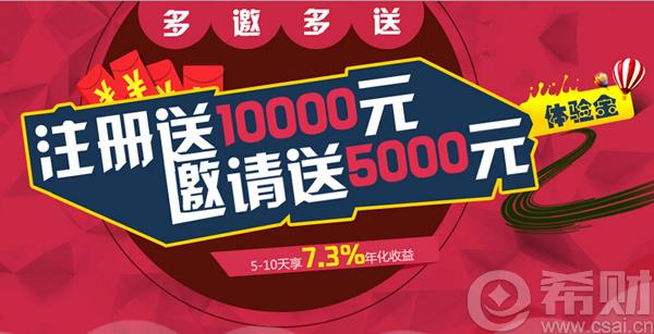 【金裤兜】注册送10000元体验金+10天收益2
